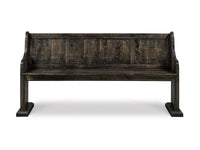 Magnussen Home Bellamy Peppercorn Extendable Rectangular Dining Table With 2 Side Chairs 2 Host Chairs And Bench