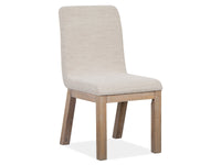 Magnussen Home Ainsley Cerused Khaki Extendable Rectangular Dining Table With 4 Host Chairs And Bench