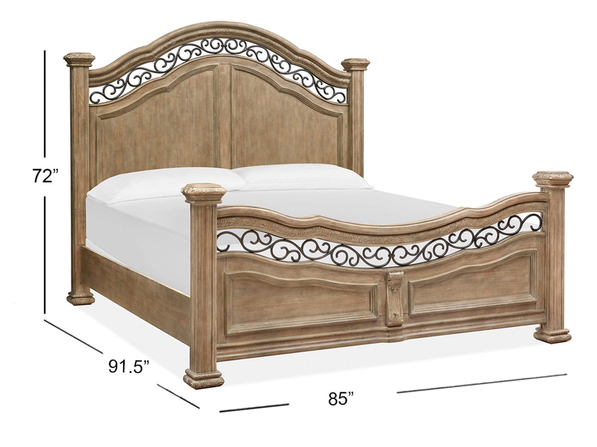 Magnussen Home Marisol Fawn King Panel Bed With Nightstand