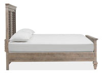 Magnussen Home Lancaster Dovetail Grey King Shutter Panel Bed With Nighstand