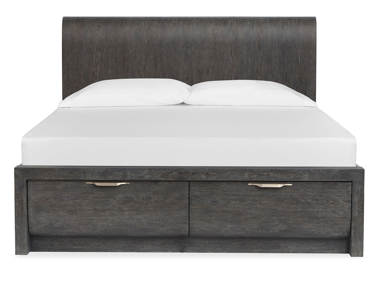 Magnussen Home Kinsley Black Heron King Panel Storage Bed