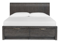 Magnussen Home Kinsley Black Heron King Panel Storage Bed