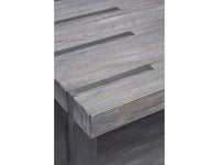 Magnussen Home Eldridge Weathered Gravel And Satin Bronze Rectangular Cocktail Table With End Table