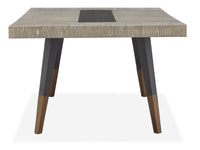 Magnussen Home Ryker Nocturn Black And Coventry Grey Rectangular Dining Table With 4 Host Chairs And Server