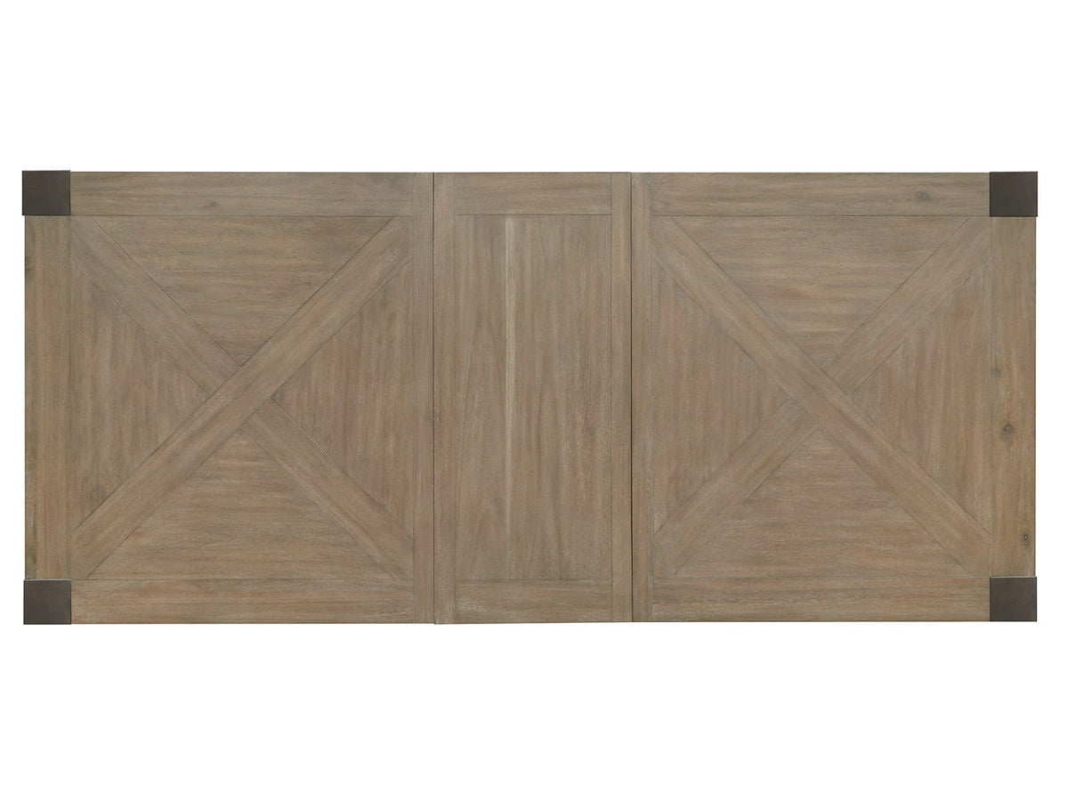Magnussen Home Ainsley Cerused Khaki Extendable Rectangular Dining Table With 8 Host Chairs And Buffet