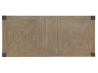 Magnussen Home Ainsley Cerused Khaki Extendable Rectangular Dining Table With 4 Host Chairs And Buffet
