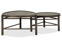 Magnussen Home Hadleigh Black Coffee Bean Shaped Nesting Cocktail Table With Accent End Table