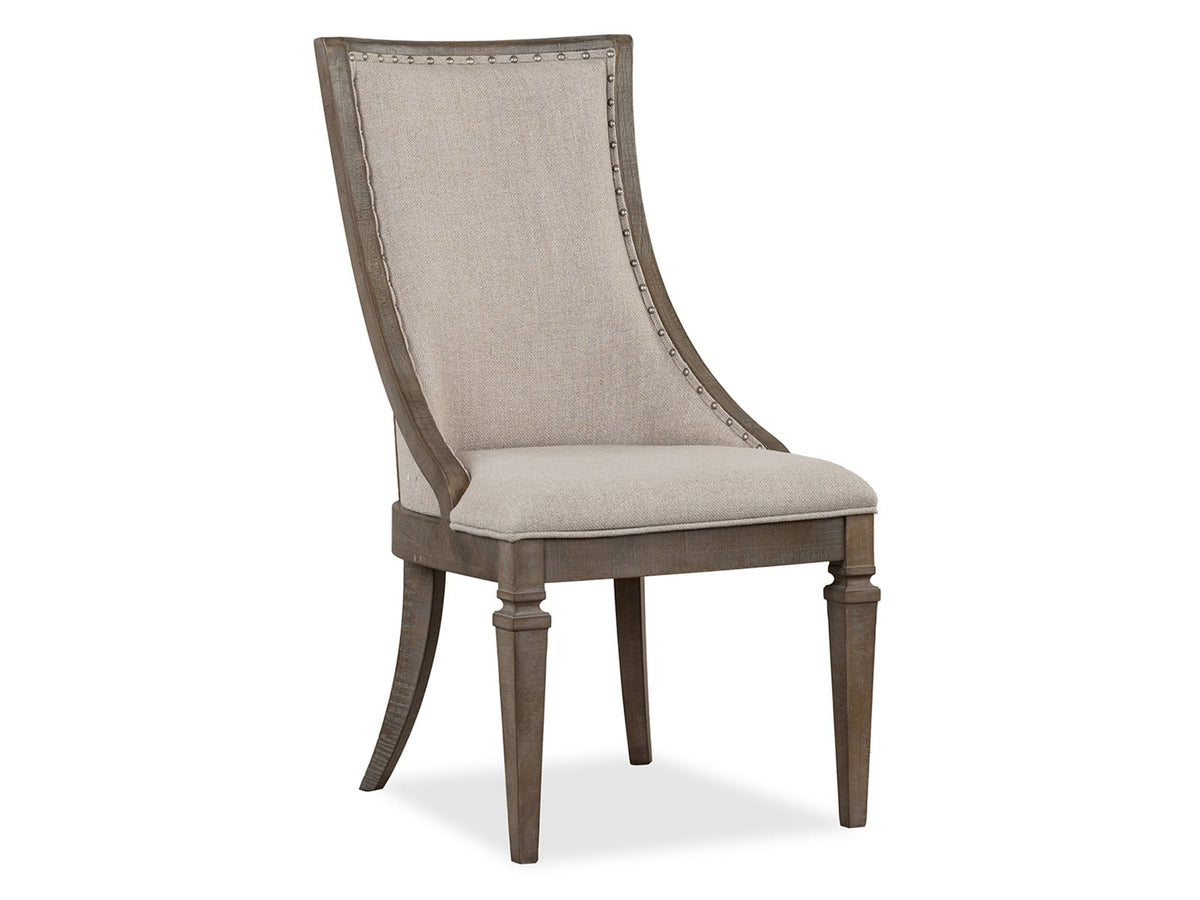 Magnussen Home Lancaster Dovetail Grey Extendable Rectangular Dining Table With 4 Side Chairs And 2 Arm Chairs