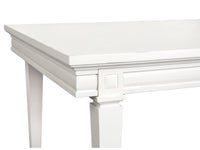 Magnussen Home Willowbrook Egg Shell White Extendable Rectangular Dining Table With 4 Upholstered Side Chairs And Upholstered Bench