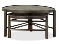 Magnussen Home Hadleigh Black Coffee Bean Shaped Nesting Cocktail Table With End Table