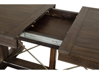 Magnussen Home Westley Falls Graphite Extendable Trestle Dining Table With 6 Side Chairs