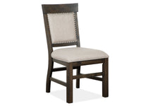 Magnussen Home Bellamy Peppercorn Extendable Rectangular Dining Table 2 Benches And 2 Upholstered Chairs