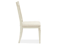 Magnussen Home Newport Alabaster Extendable Rectangular Dining Table With 4 Side Chairs Server And Dining Cabinet