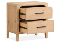 Magnussen Home Somerset Butternut Queen Panel Bed With Nightstand