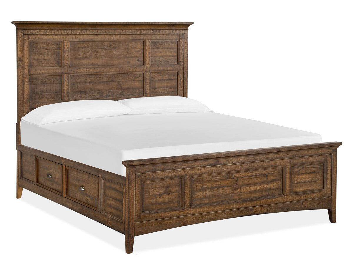 Magnussen Home Bay Creek Toasted Nutmeg King Panel Storage Bed