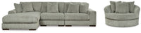 Lindyn 3-Piece Sectional and Oversized Swivel Accent Chair