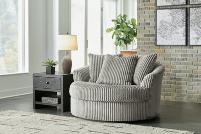 Lindyn 3-Piece Sectional and Oversized Swivel Accent Chair