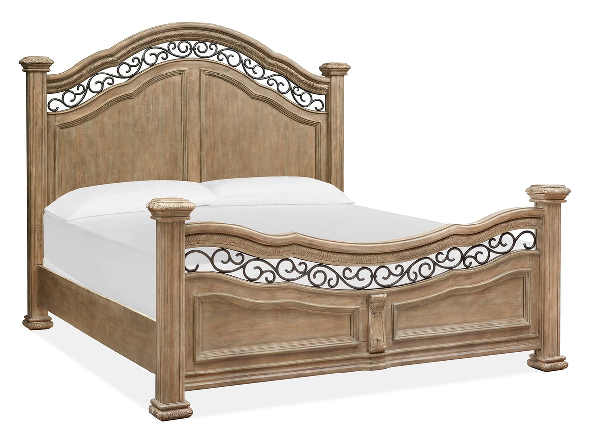 Magnussen Home Marisol Fawn King Panel Bed With Nightstand