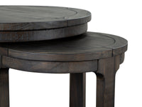 Magnussen Home Boswell Peppercorn Round Cocktail Table With 2 Nesting End Table