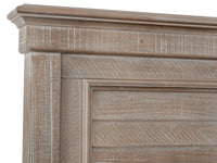 Magnussen Home Lancaster Dovetail Grey Queen Shutter Panel Bed With 2 Nighstands