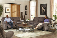 Reyes - Power Lay Flat Recl Console Loveseat w/Storage &amp; Cupholders