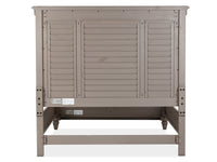 Magnussen Home Lancaster Dovetail Grey Queen Shutter Panel Bed With 2 Nighstands