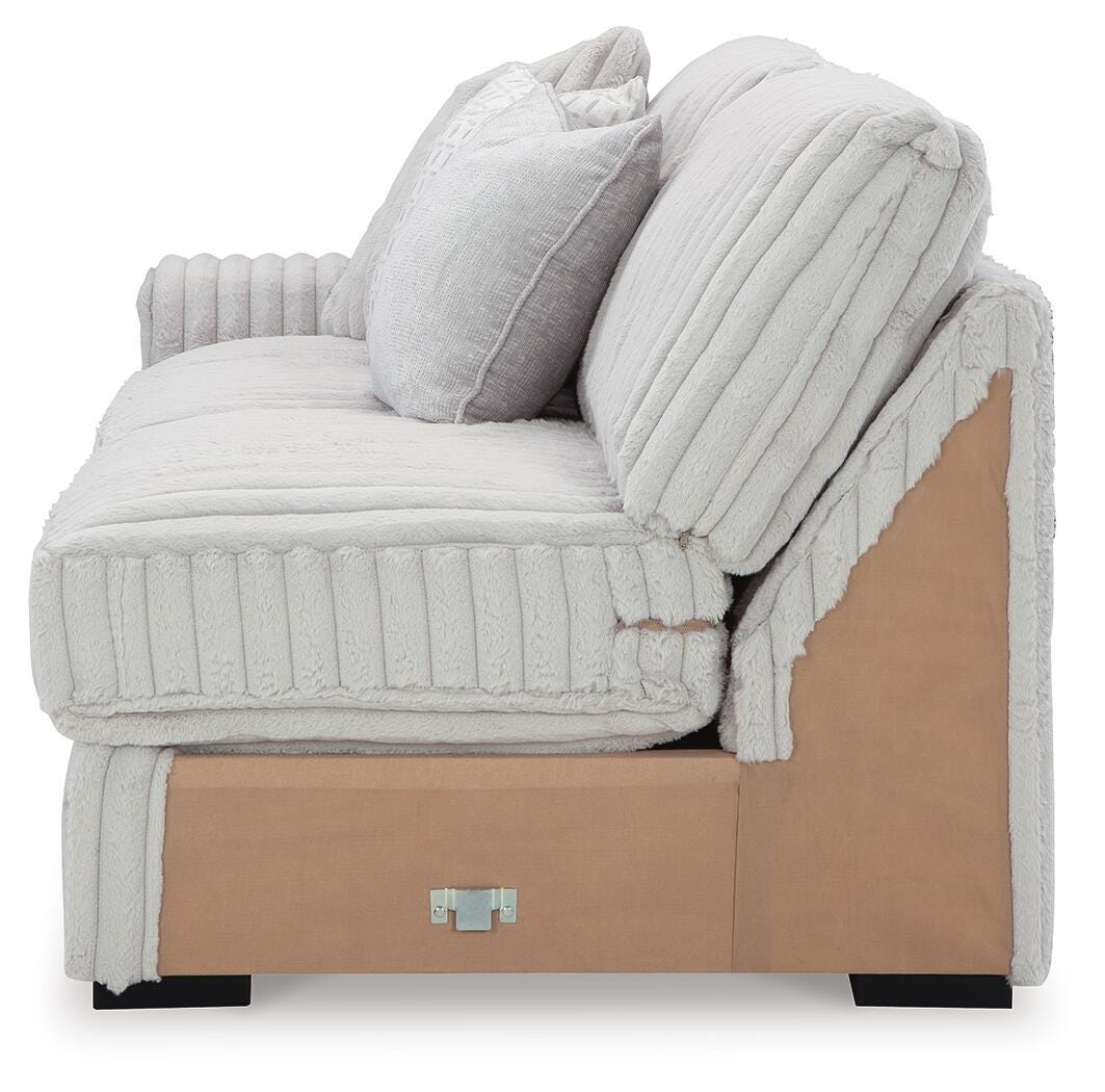 Stupendous 4-Piece Sectional, Oversized Chaise and Ottoman
