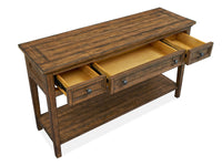 Magnussen Home Bay Creek Toasted Nutmeg Rectangular Cocktail Table With 2 Chairside End Table And Sofa Table