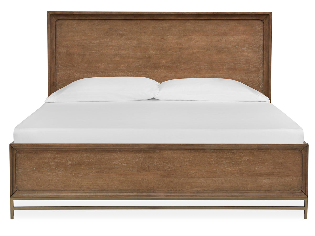 Magnussen Home Lindon Belgian Wheat And Coffee Bean King Panel Bed
