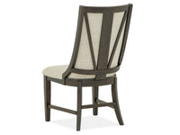 Magnussen Home Westley Falls Graphite Upholstered Host Chair Two Pack