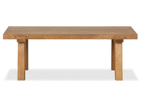 Magnussen Home Lindon Belgian Wheat Rectangular Cocktail Table With 2 Pedestal Accent End Table And Sofa Table