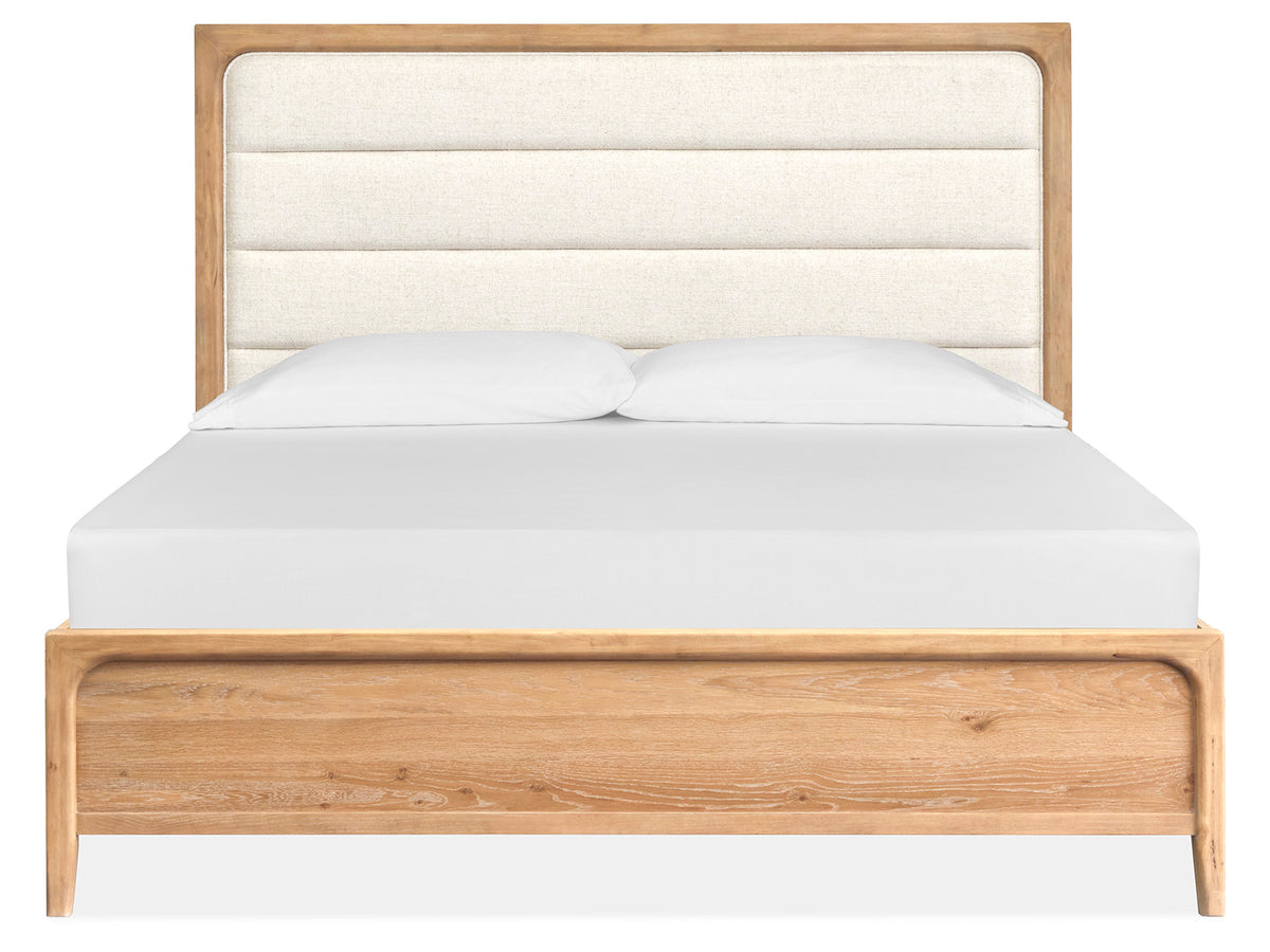 Magnussen Home Somerset Butternut Queen Upholstered Panel Bed