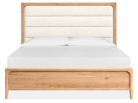 Magnussen Home Somerset Butternut Queen Upholstered Panel Bed