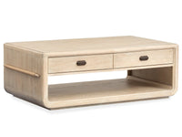 Salt Life Home Sunset Cove Sanibel Brown Rectangular Caster Cocktail Table With Chairside End Table