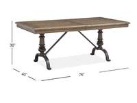 Magnussen Home Roxbury Manor Homestead Brown Extendable Rectangular Dining Table With 4 Arm Chairs