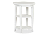 Magnussen Home Heron Cove Chalk White Round Accent End Table