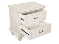 Magnussen Home Newport Alabaster King Panel Bed With Nightstand