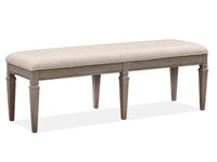 Magnussen Home Lancaster Dovetail Grey Extendable Rectangular Dining Table With 2 Benches Server And Dining Cabinet