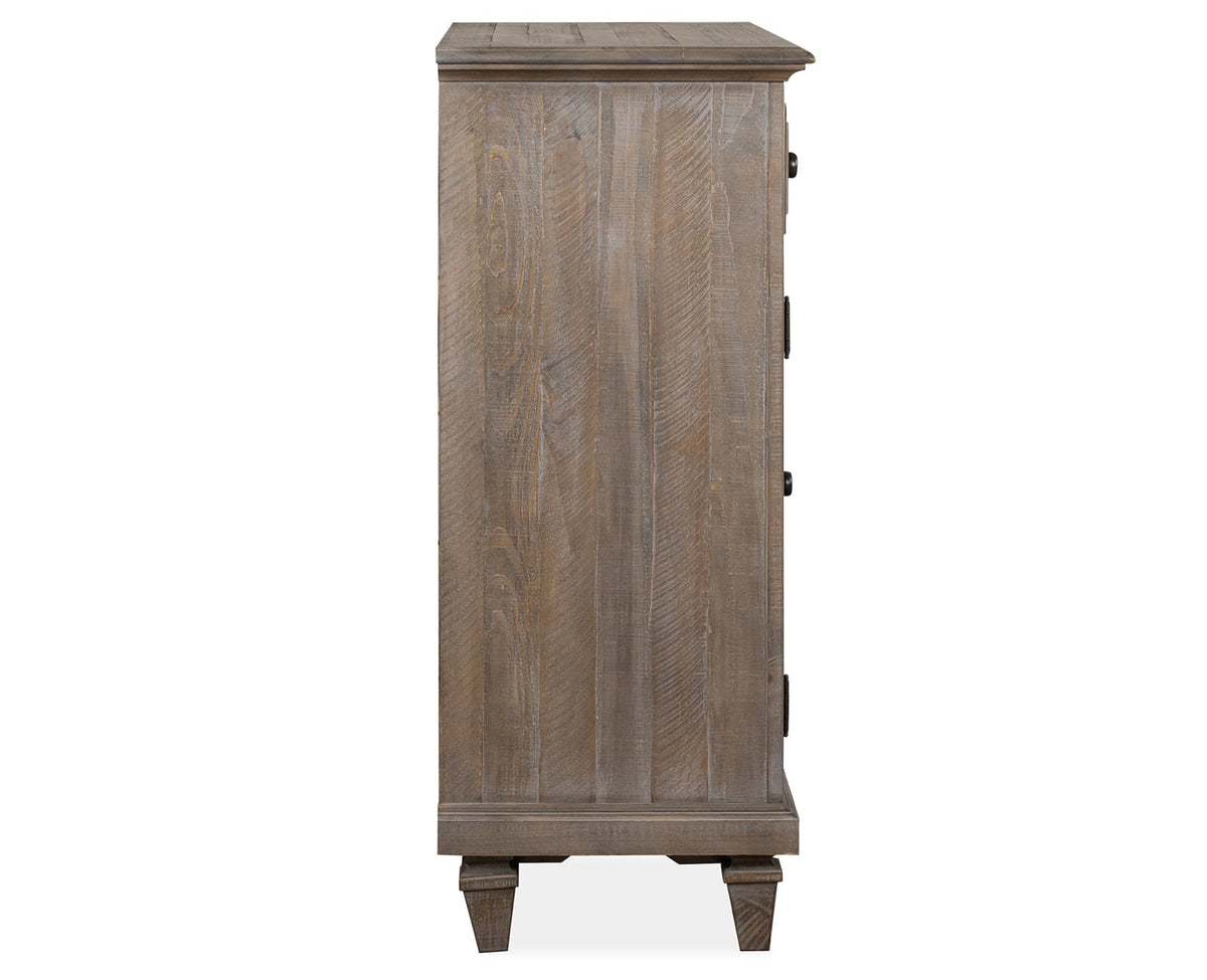 Magnussen Home Lancaster Dovetail Grey Extendable Rectangular Dining Table 2 Benches 2 Arm Chairs Server And Dining Cabinet
