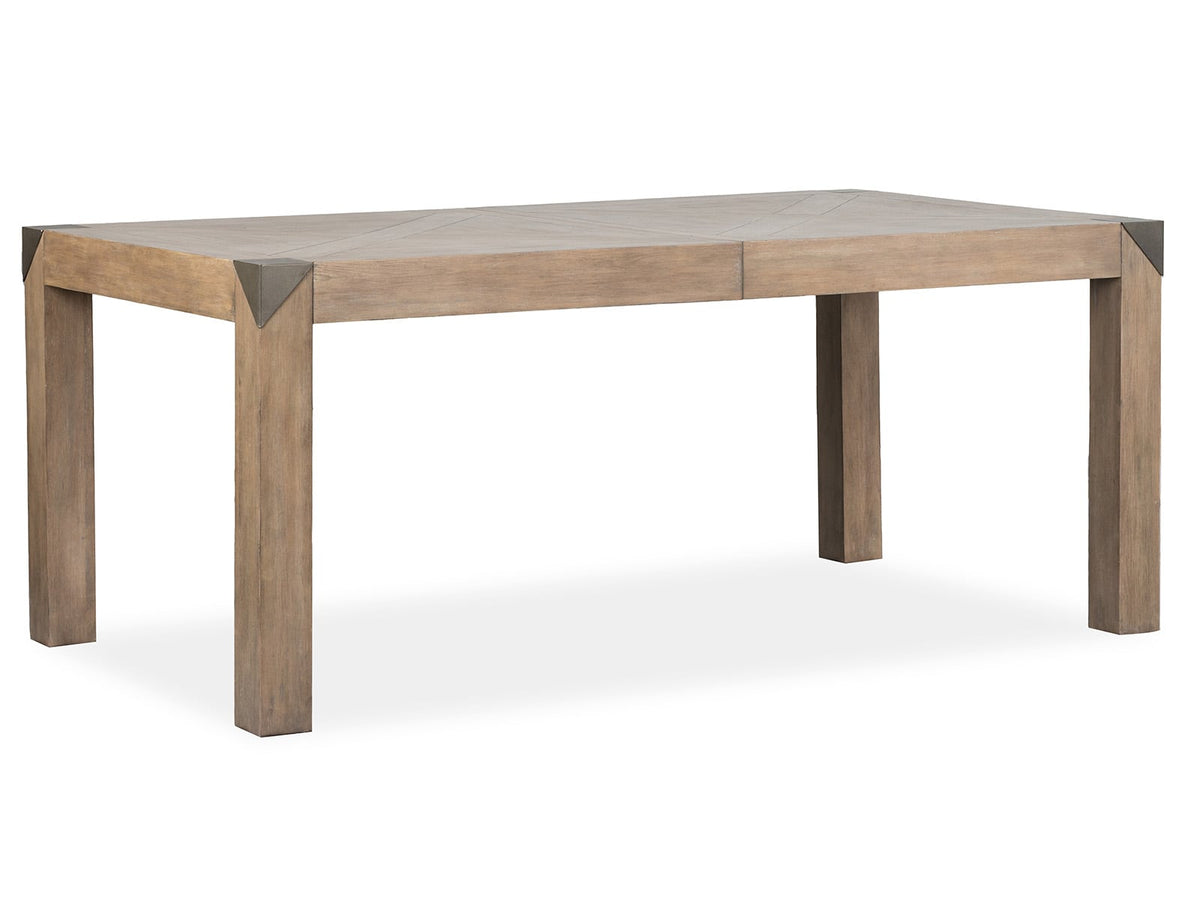 Magnussen Home Ainsley Cerused Khaki Extendable Rectangular Dining Table With 4 Host Chairs And Bench