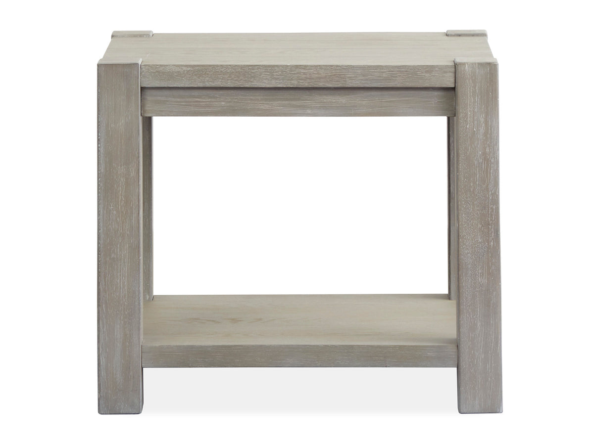 Magnussen Home Burgess Calico Grey Rectangular End Table