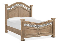 Magnussen Home Marisol Fawn Queen Panel Bed With 2 Nightstands