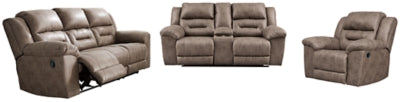 Stoneland Reclining Sofa, Loveseat and Recliner