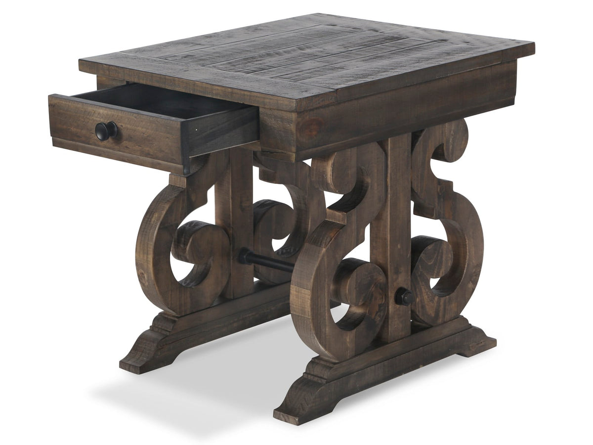 Magnussen Home Bellamy Peppercorn Round Cocktail Table With 2 End Table