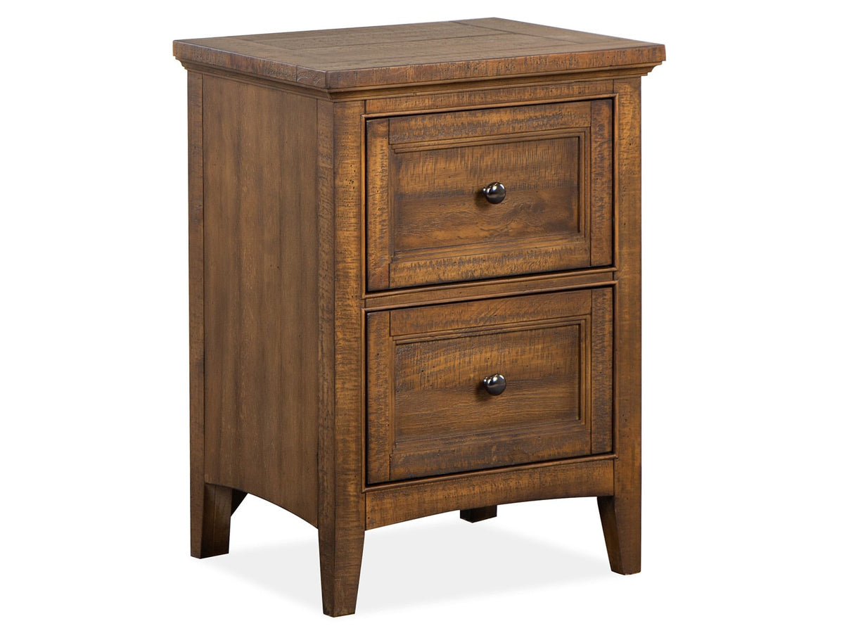 Magnussen Home Bay Creek Toasted Nutmeg California King Panel Storage Bed With 2 Small Nightstands