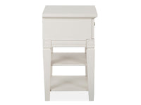 Magnussen Home Willowbrook Egg Shell White California King Panel Bed With 2 Open Nightstands