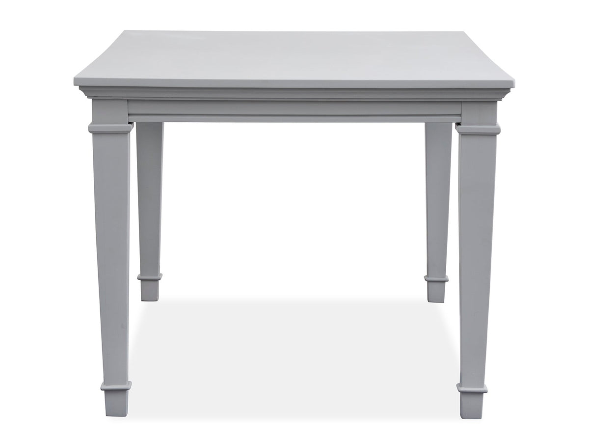 Magnussen Home Charleston Harbor Gray Grey Extendable Rectangular Dining Table With 2 Benches And 2 Side Chairs