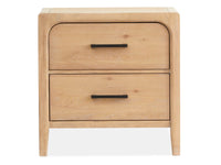 Magnussen Home Somerset Butternut Queen Panel Bed With Nightstand