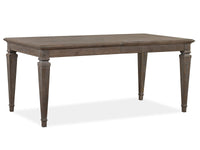 Magnussen Home Lancaster Dovetail Grey Extendable Rectangular Dining Table With 2 Upholstered Benches And Server