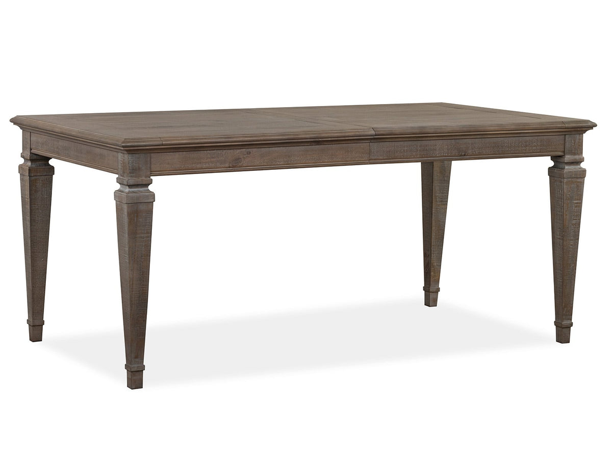 Magnussen Home Lancaster Dovetail Grey Extendable Rectangular Dining Table 2 Upholstered Benches And 2 Side Chairs And Server